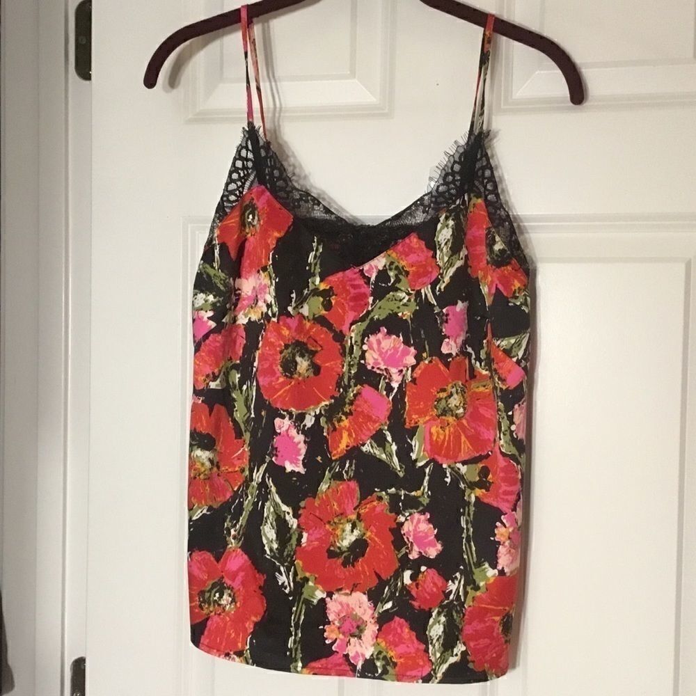 NWT. Kaari Blue Poppy Print Camisole SZ XS